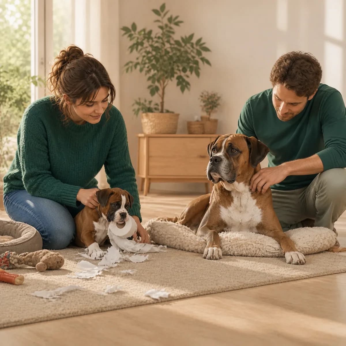 Illustration éditoriale originale créée pour l’article « Chiot ou chien adulte : comment choisir »