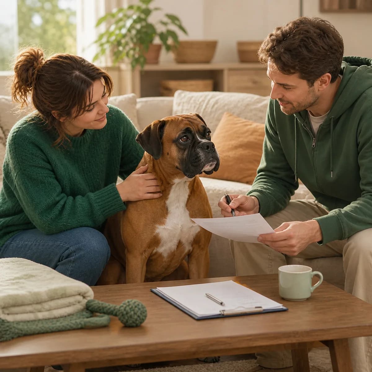 Illustration éditoriale originale créée pour l’article « Devenir famille d’accueil pour un chien »