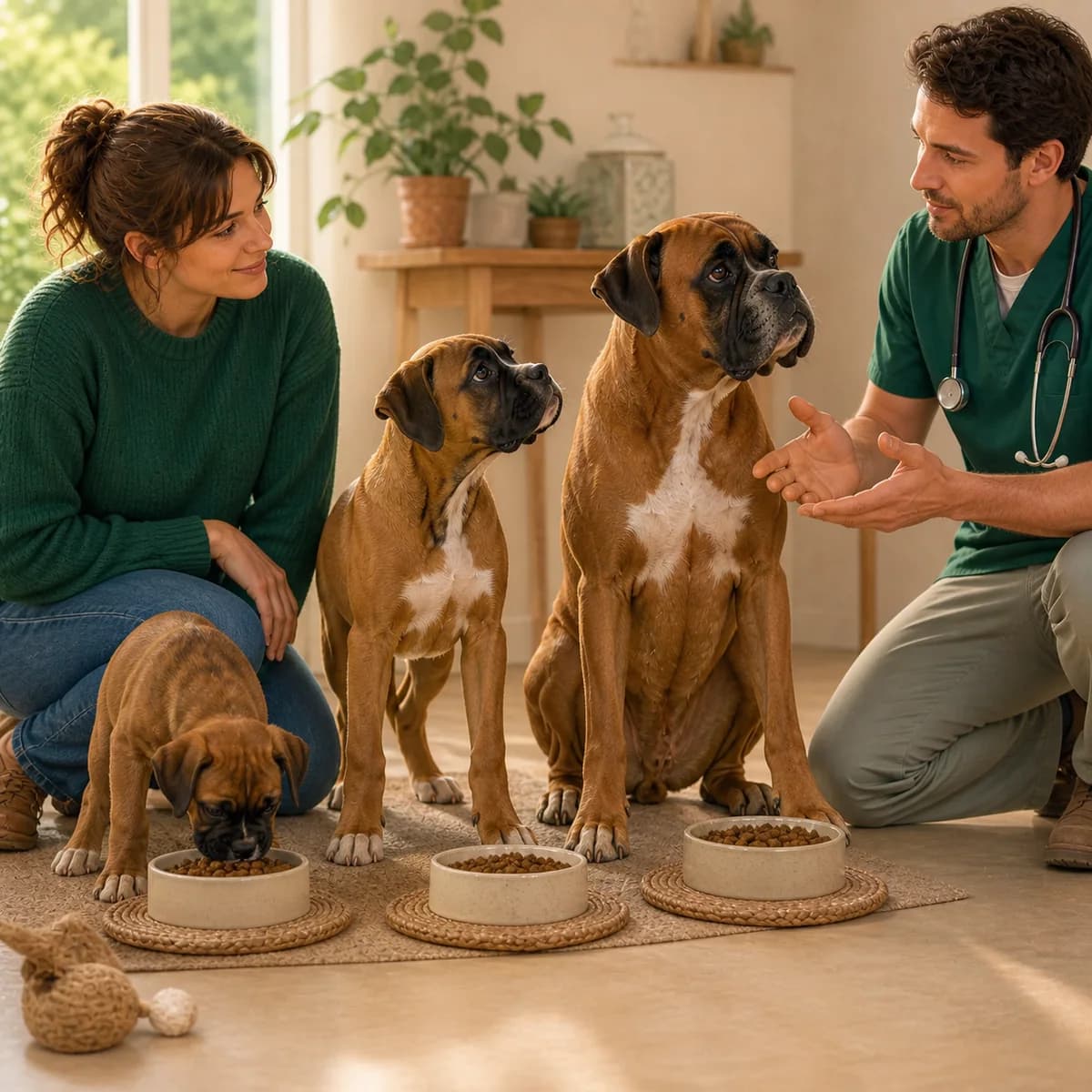 Illustration éditoriale originale créée pour l’article « Combien de repas par jour pour un chien »