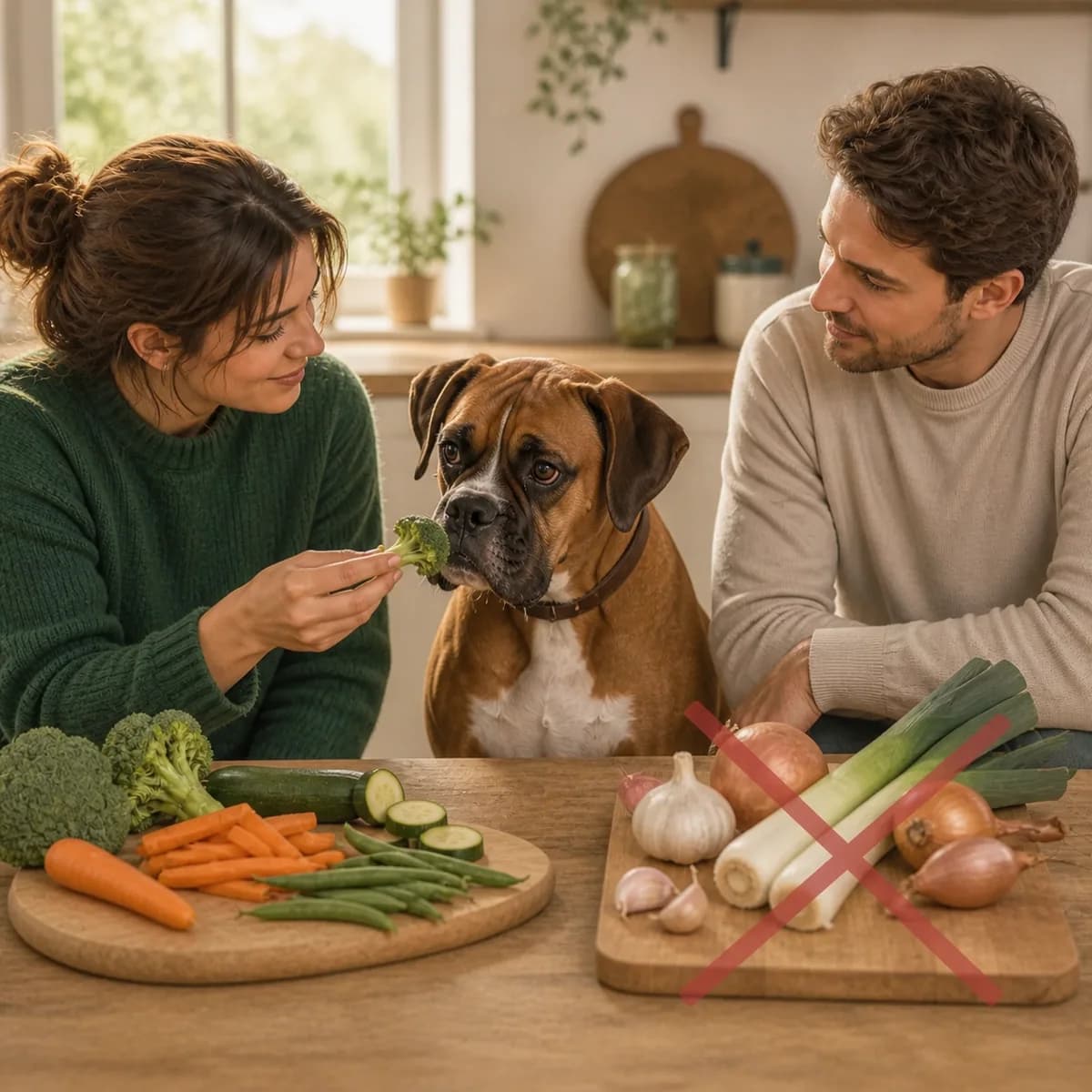 Illustration éditoriale originale créée pour l’article « Donner des légumes à son chien »