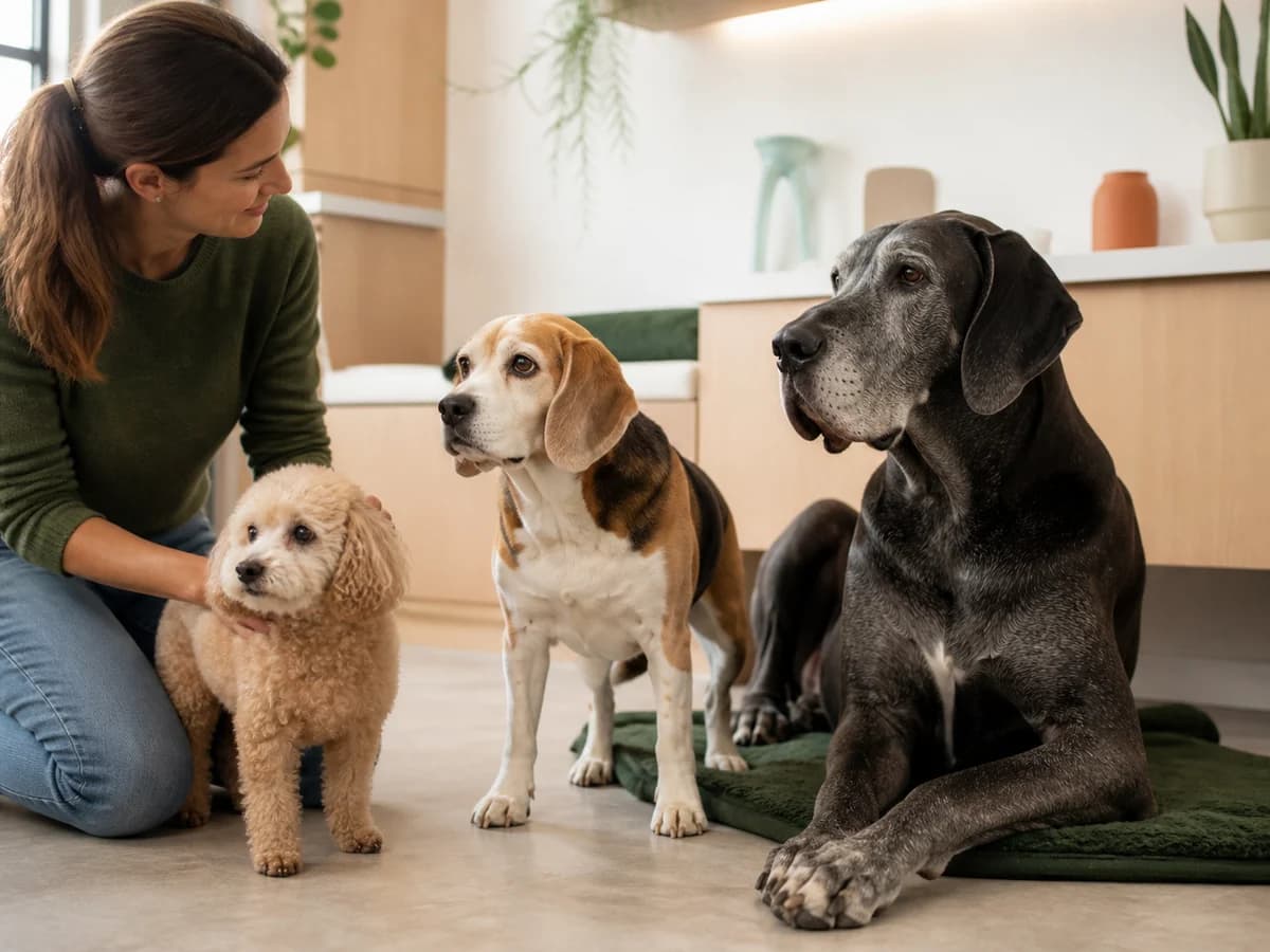Illustration éditoriale originale créée pour l’article « À partir de quand un chien est-il âgé »