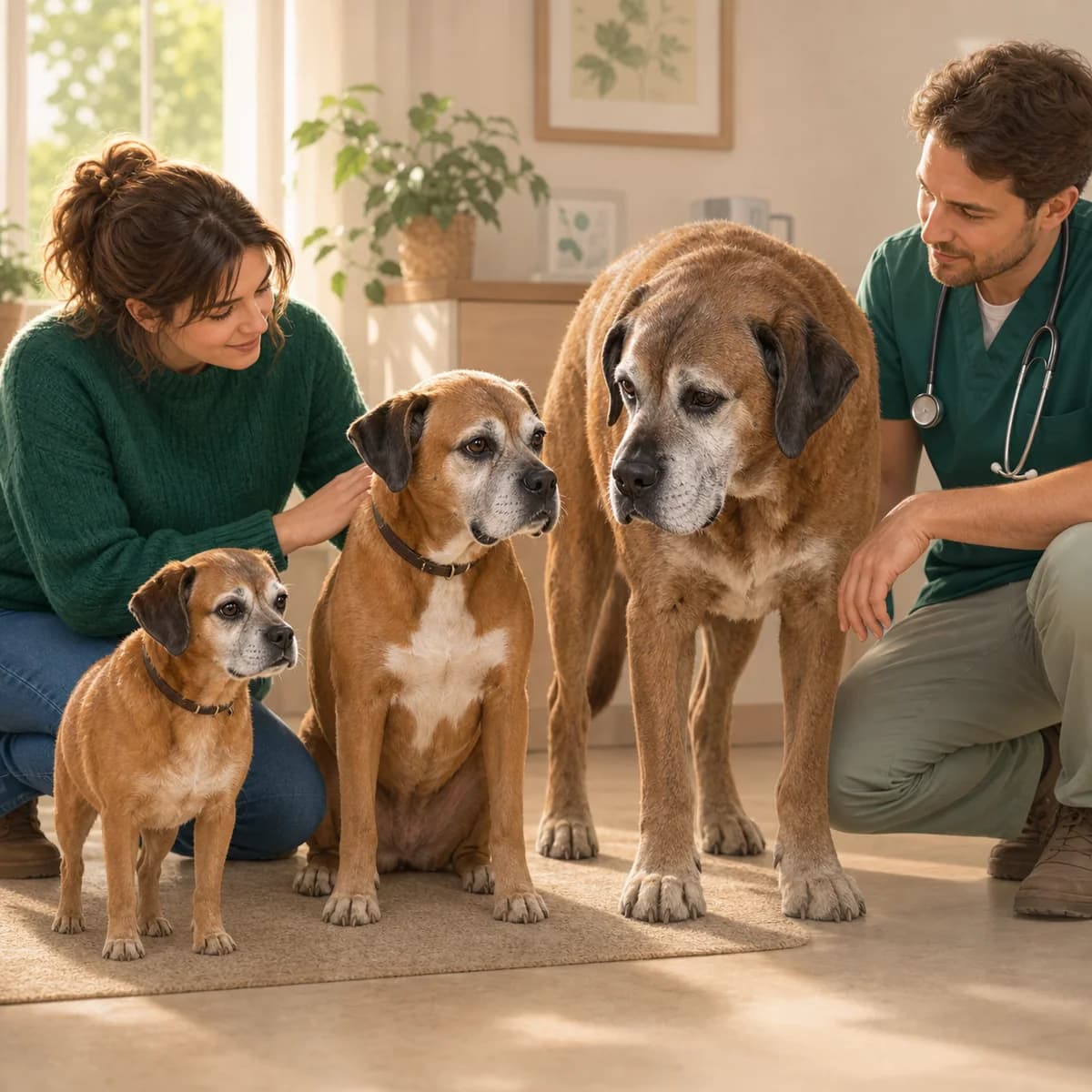 Illustration éditoriale originale créée pour l’article « À partir de quand un chien est-il âgé »