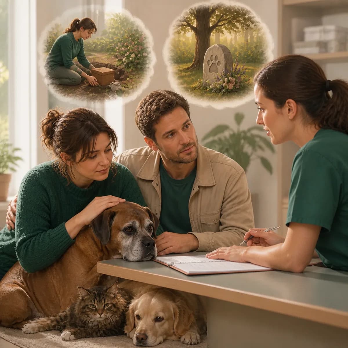 Illustration éditoriale originale créée pour l’article « Après le départ de son chien »