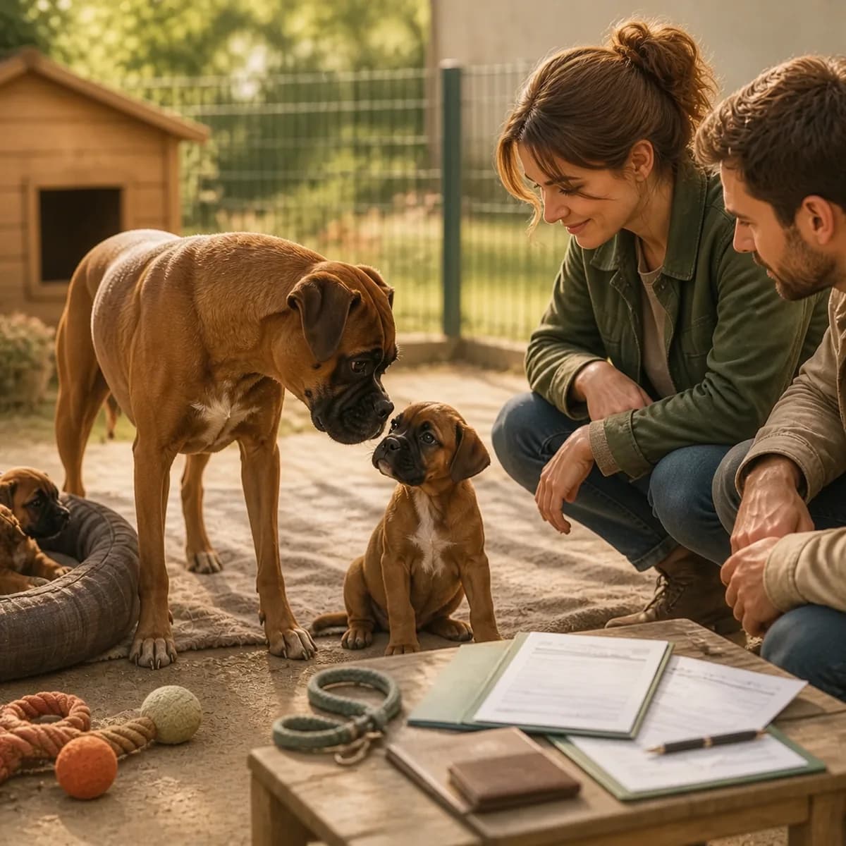 Illustration éditoriale originale créée pour l’article « Choisir un chiot : les questions à poser »