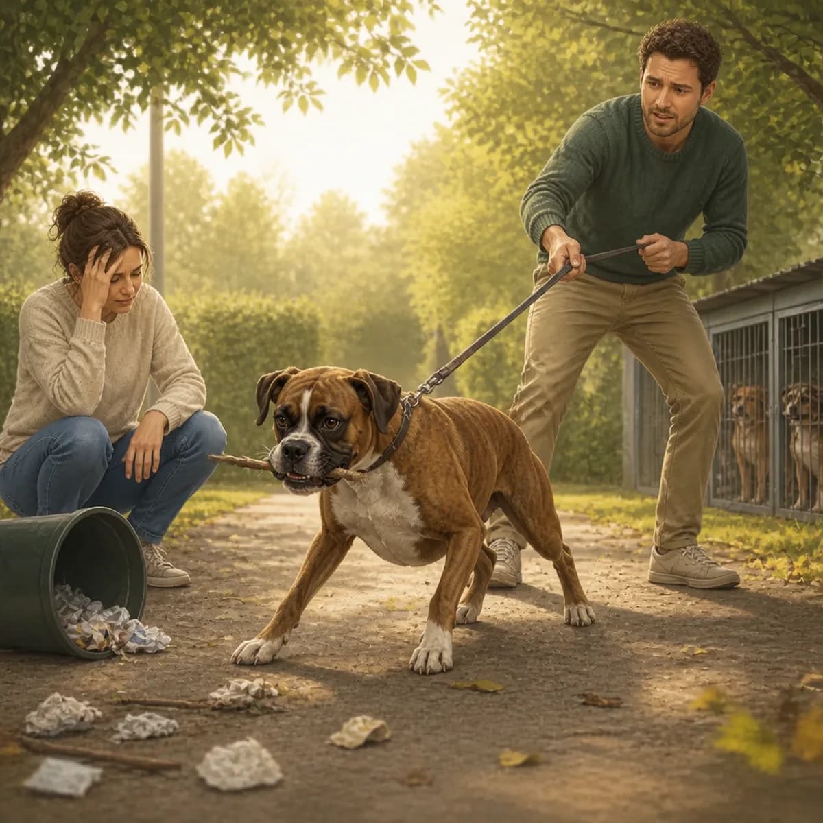 Illustration éditoriale originale créée pour l’article « L’adolescence du chien : ce qui se passe »