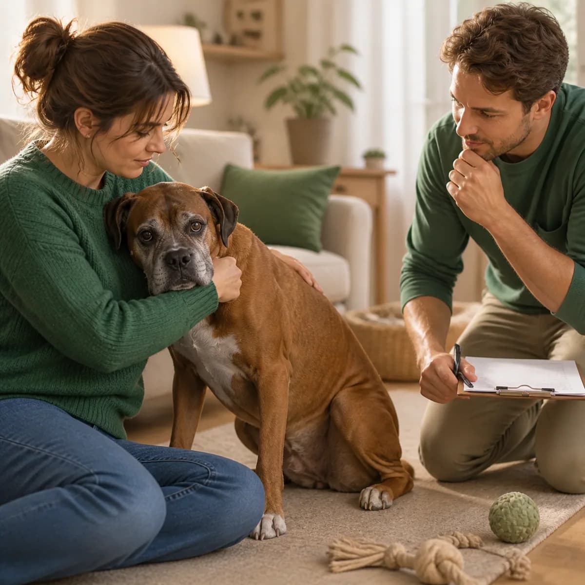 Illustration éditoriale originale créée pour l’article « Le chien qui devient collant »