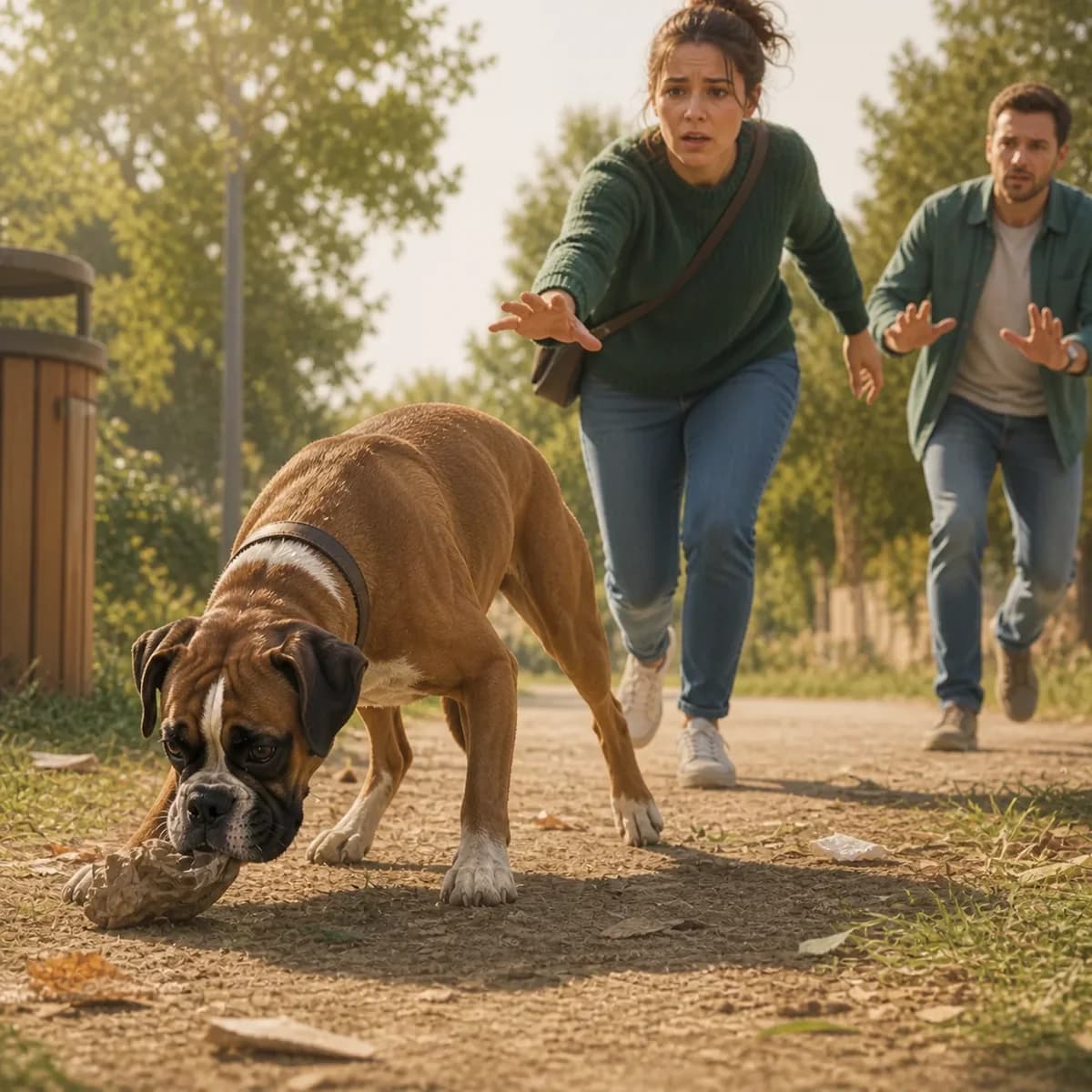 Illustration éditoriale originale créée pour l’article « Le chien qui ramasse tout dehors »