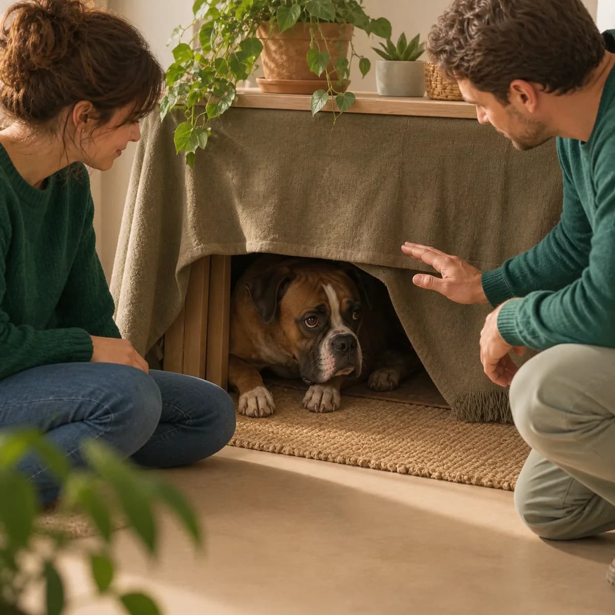 Illustration éditoriale originale créée pour l’article « Le chien qui se cache »