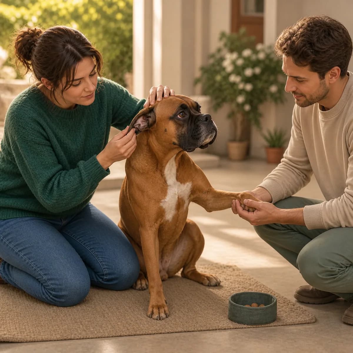 Illustration éditoriale originale créée pour l’article « Apprendre à son chien à se laisser manipuler »