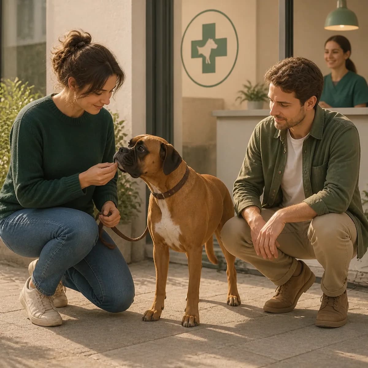Illustration éditoriale originale créée pour l’article « Habituer son chien au vétérinaire »