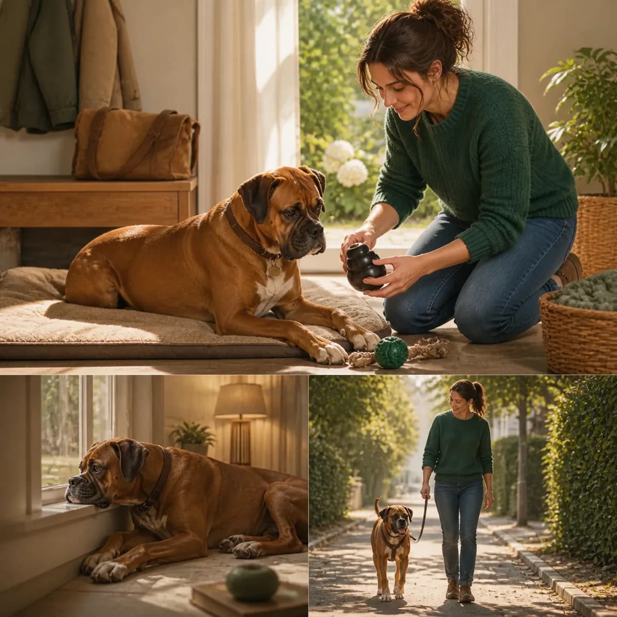 Illustration éditoriale originale créée pour l’article « La journée d’un chien qui reste seul »
