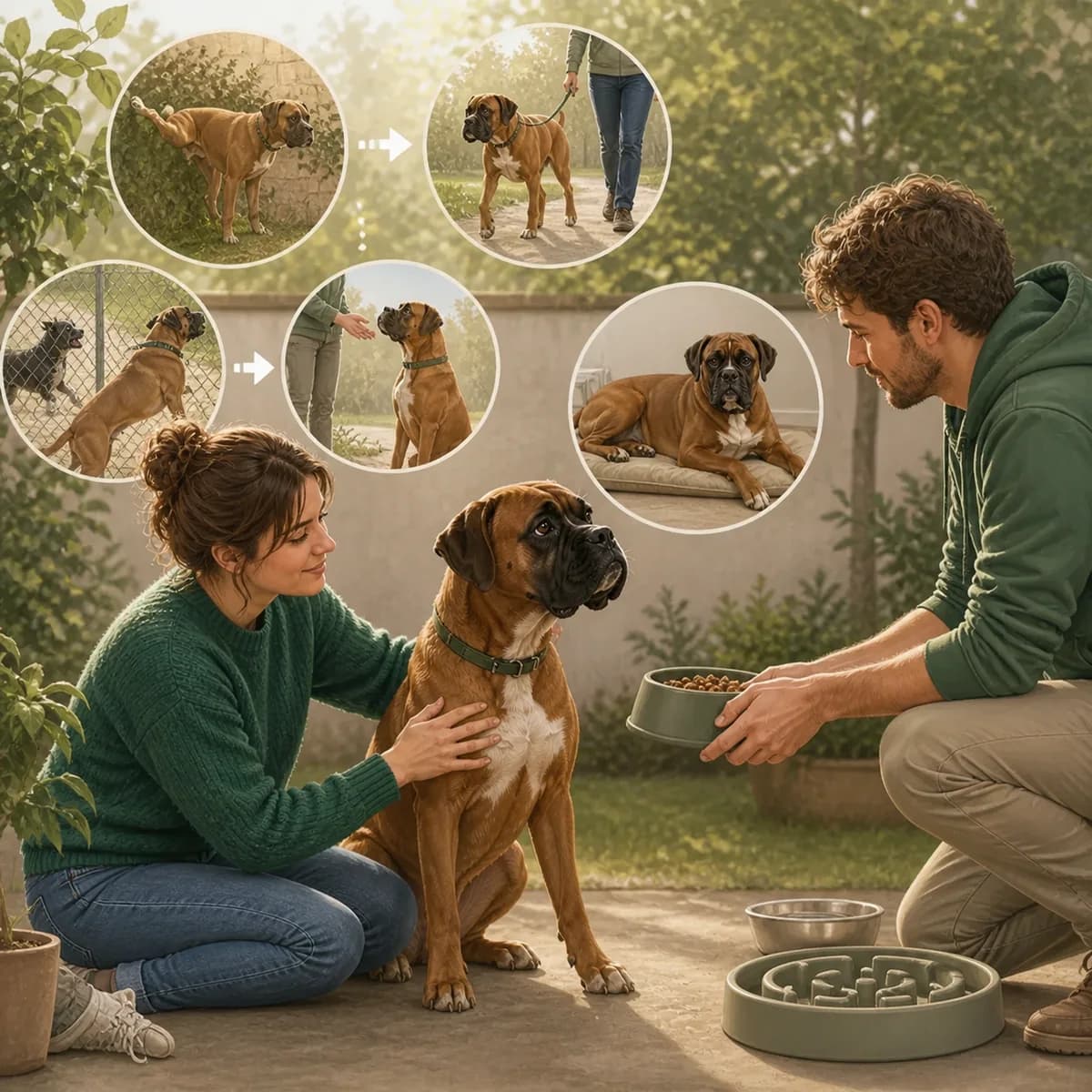 Illustration éditoriale originale créée pour l’article « Castrer un chien mâle : ce que cela change »