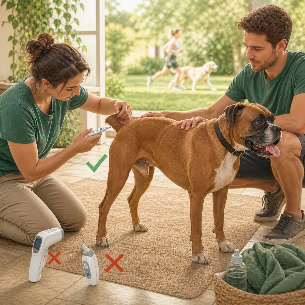 Illustration éditoriale originale créée pour l’article « La température du chien : la prendre et l’interpréter »