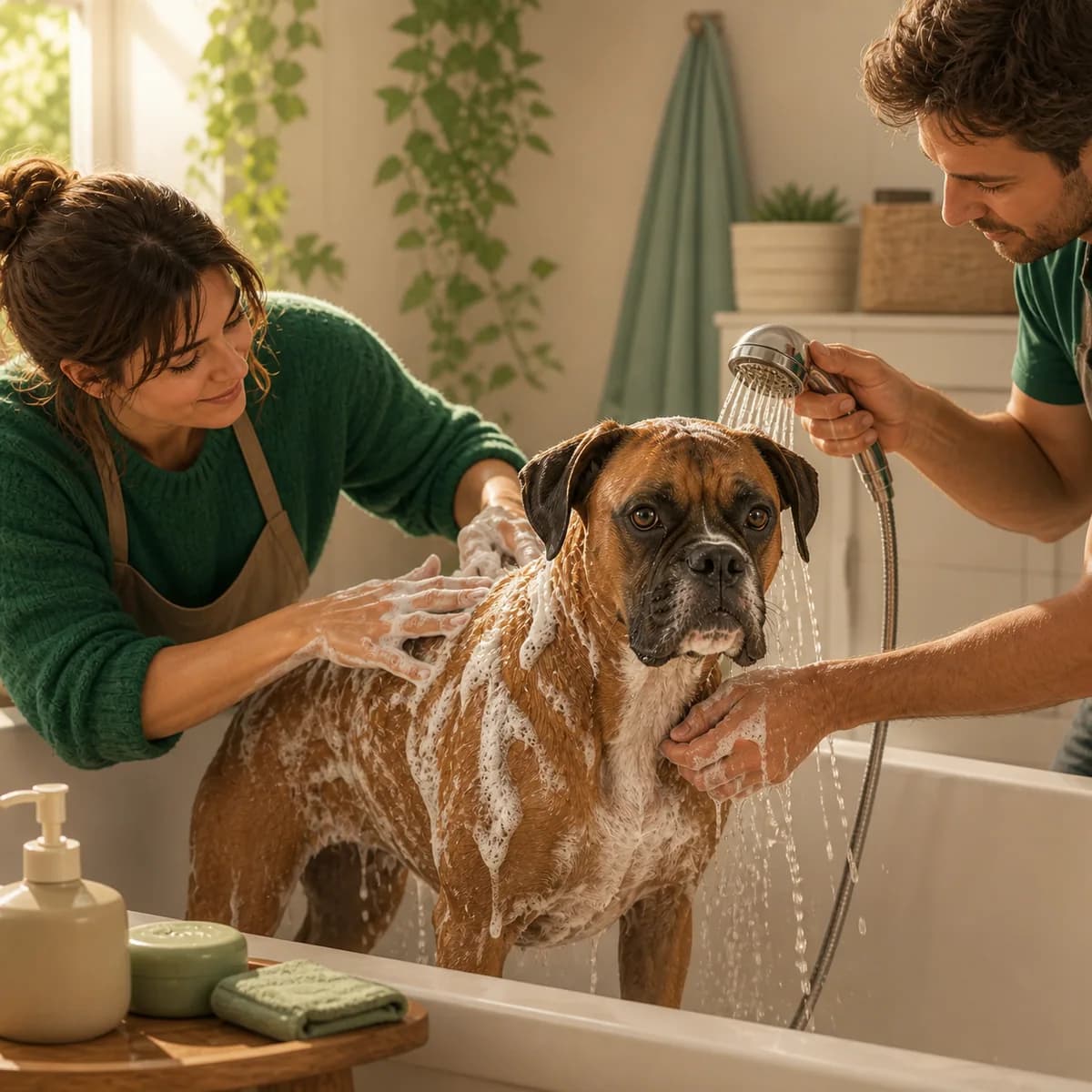 Illustration éditoriale originale créée pour l’article « Donner un bain médicamenteux »
