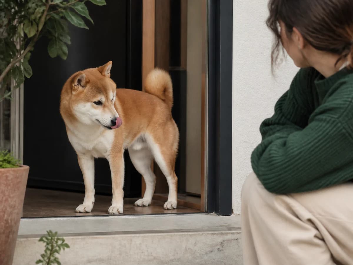 Une personne observe à distance les signaux d’inconfort montrés par son chien. Photographie choisie pour l’article « Choisir un éducateur canin »