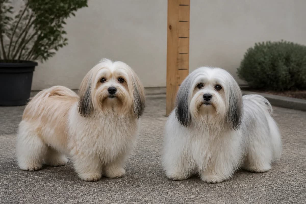 Bichon havanais adulte, vue de la silhouette et du gabarit
