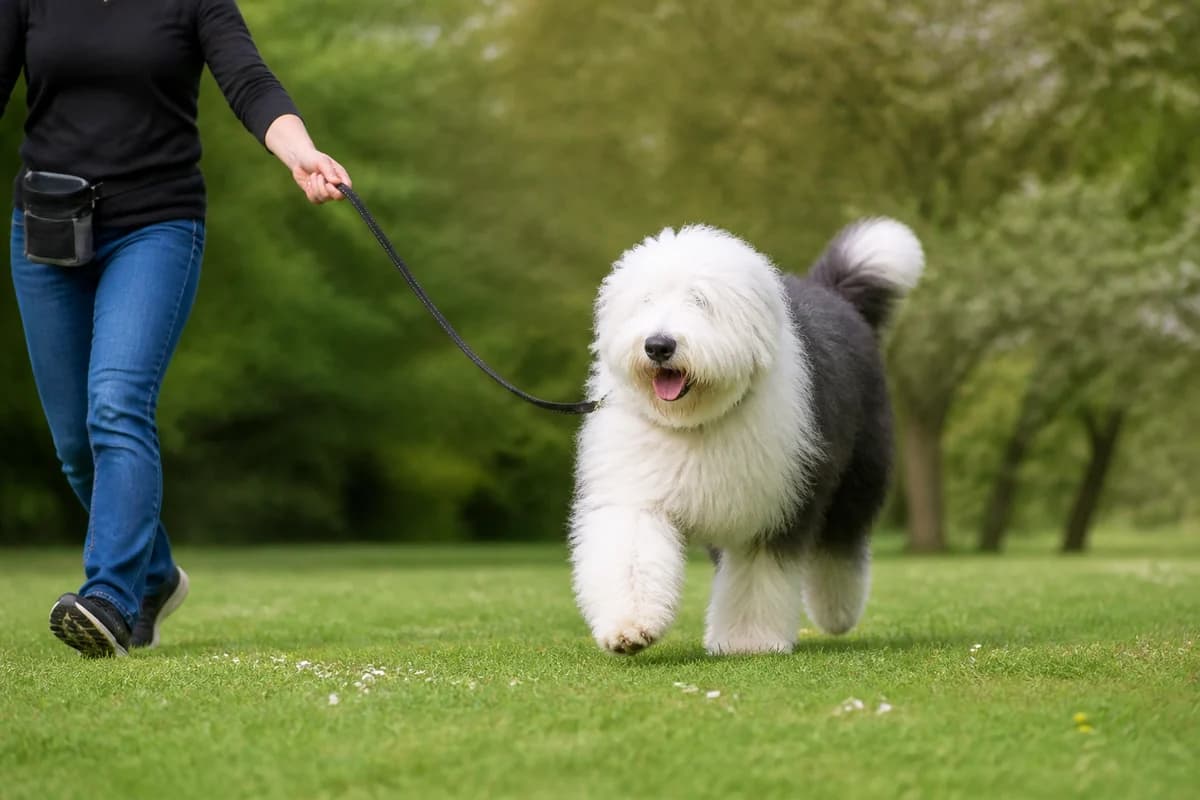 Bobtail observé pendant une sortie adaptée à son gabarit