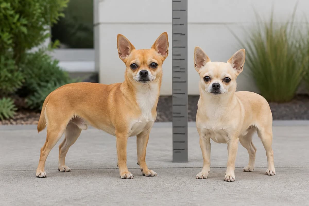 Chihuahua adulte, vue de la silhouette et du gabarit