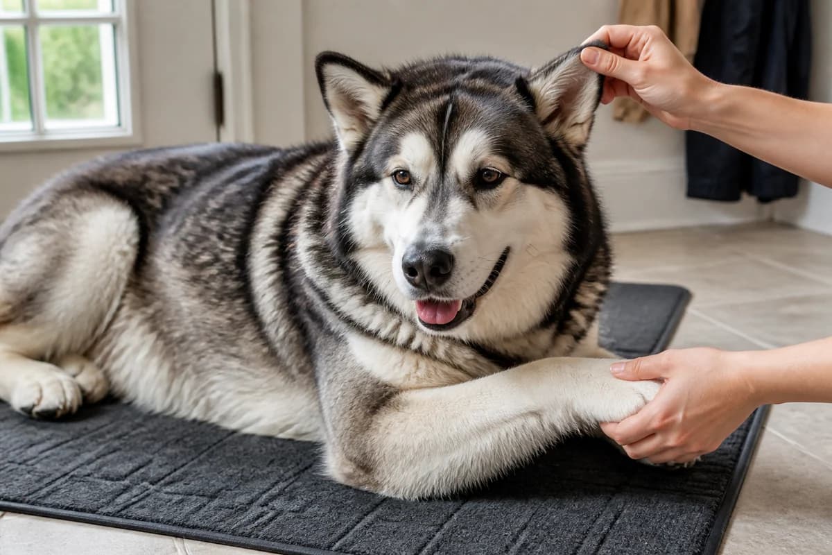 Portrait rapproché d’un malamute de l’alaska pour illustrer le pelage et les soins courants