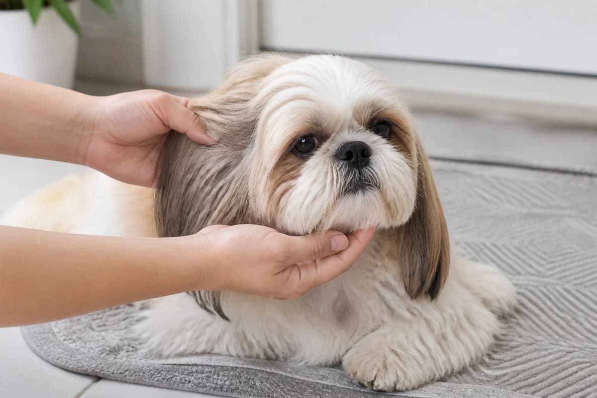 Portrait rapproché d’un shih tzu pour illustrer le pelage et les soins courants