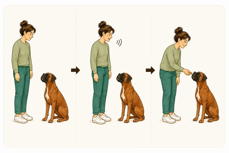Illustration de l’exercice : Apprendre son nom à un chien