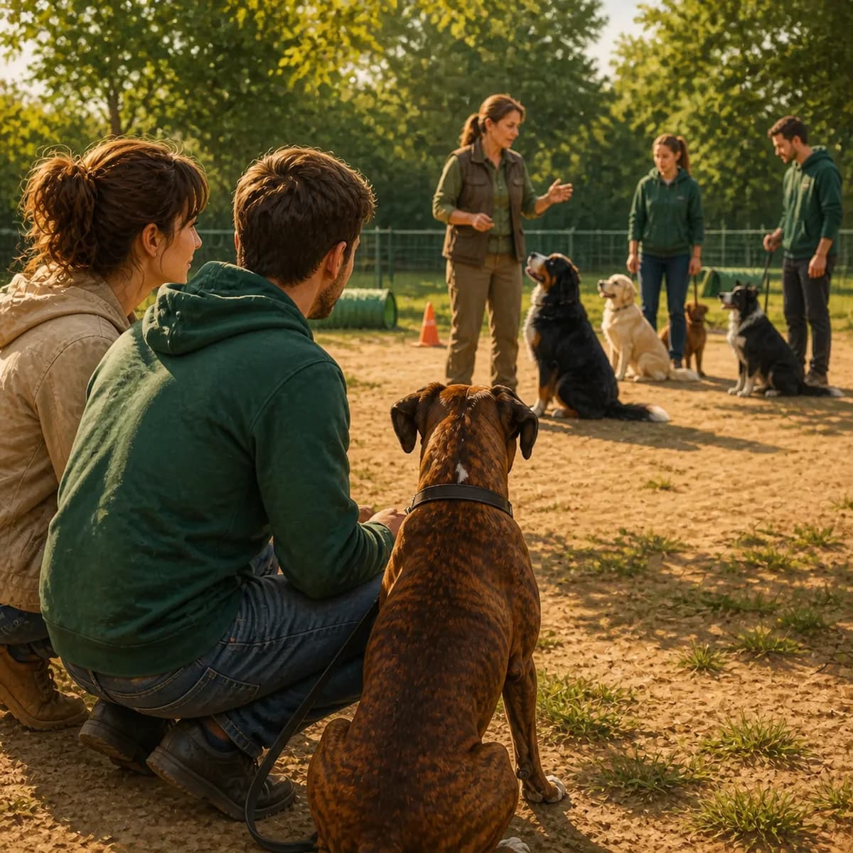 Illustration éditoriale originale créée pour l’article « Les clubs canins : ce qu’on y trouve »