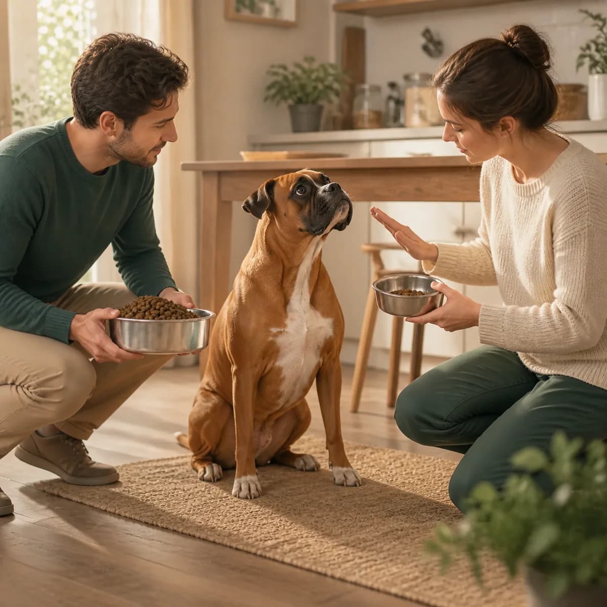 Illustration éditoriale originale créée pour l’article « Nourrir un chien stérilisé »