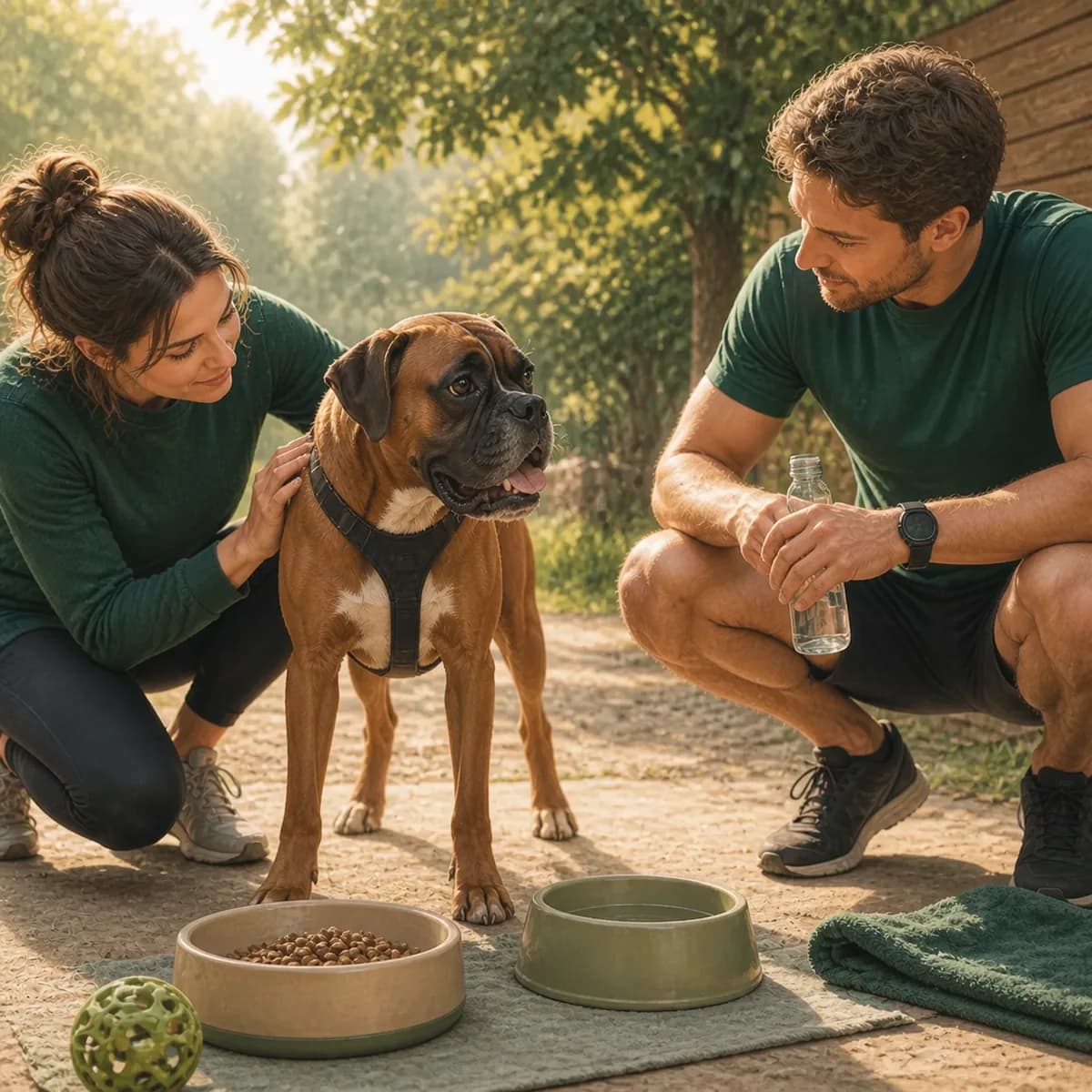 Illustration éditoriale originale créée pour l’article « Nourrir un chien sportif »