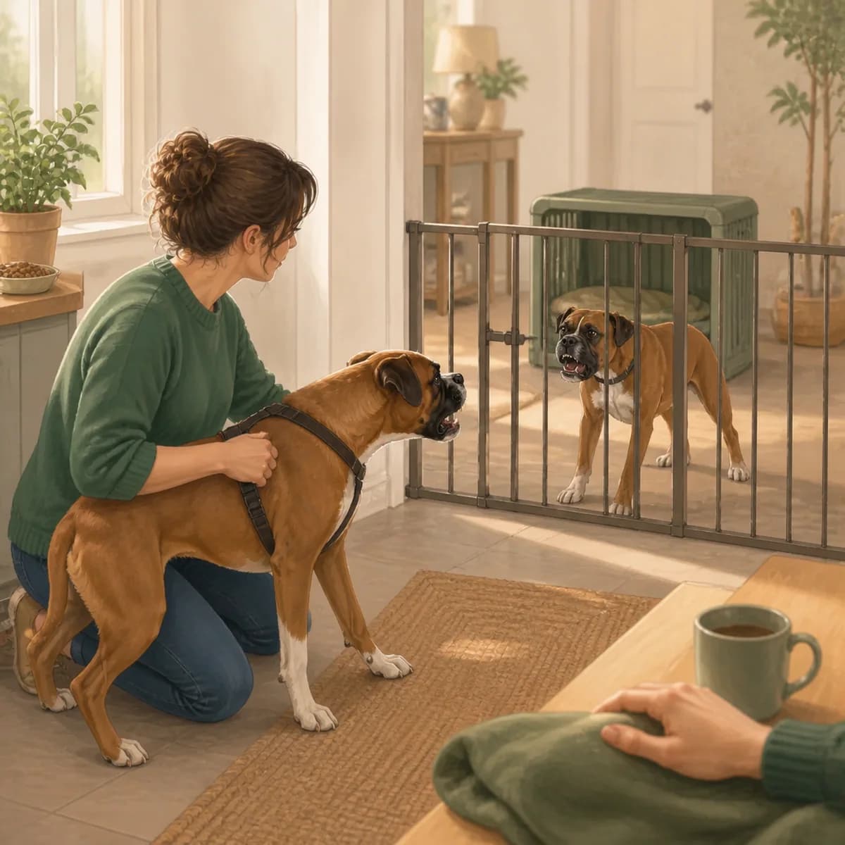 Illustration éditoriale originale créée pour l’article « Deux chiens qui ne s’entendent pas »