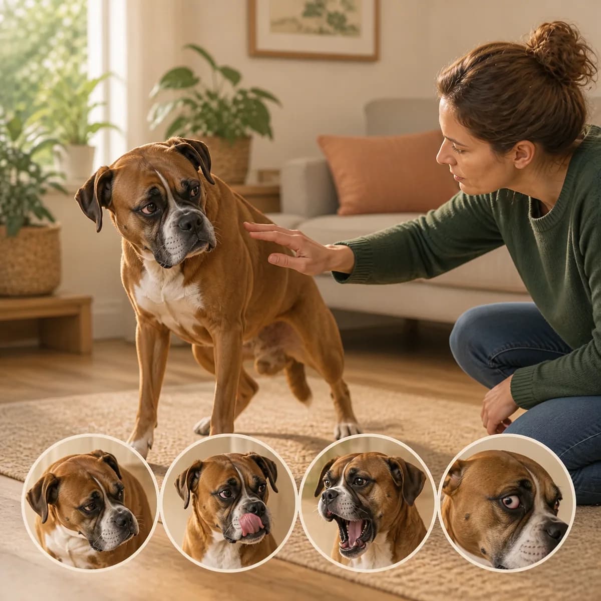 Illustration éditoriale originale créée pour l’article « Lire les signaux d’un chien mal à l’aise »