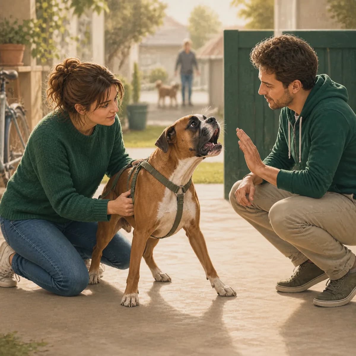 Illustration éditoriale originale créée pour l’article « Mon chien aboie trop : identifier la cause »
