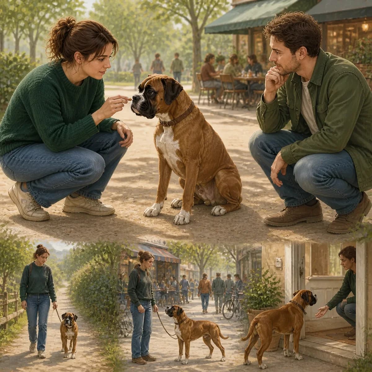 Illustration éditoriale originale créée pour l’article « Mesurer la progression d’un chien : les bons repères »