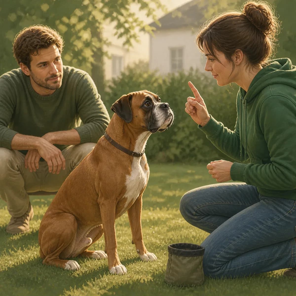 Illustration éditoriale originale créée pour l’article « Reprendre l’éducation d’un chien adulte »