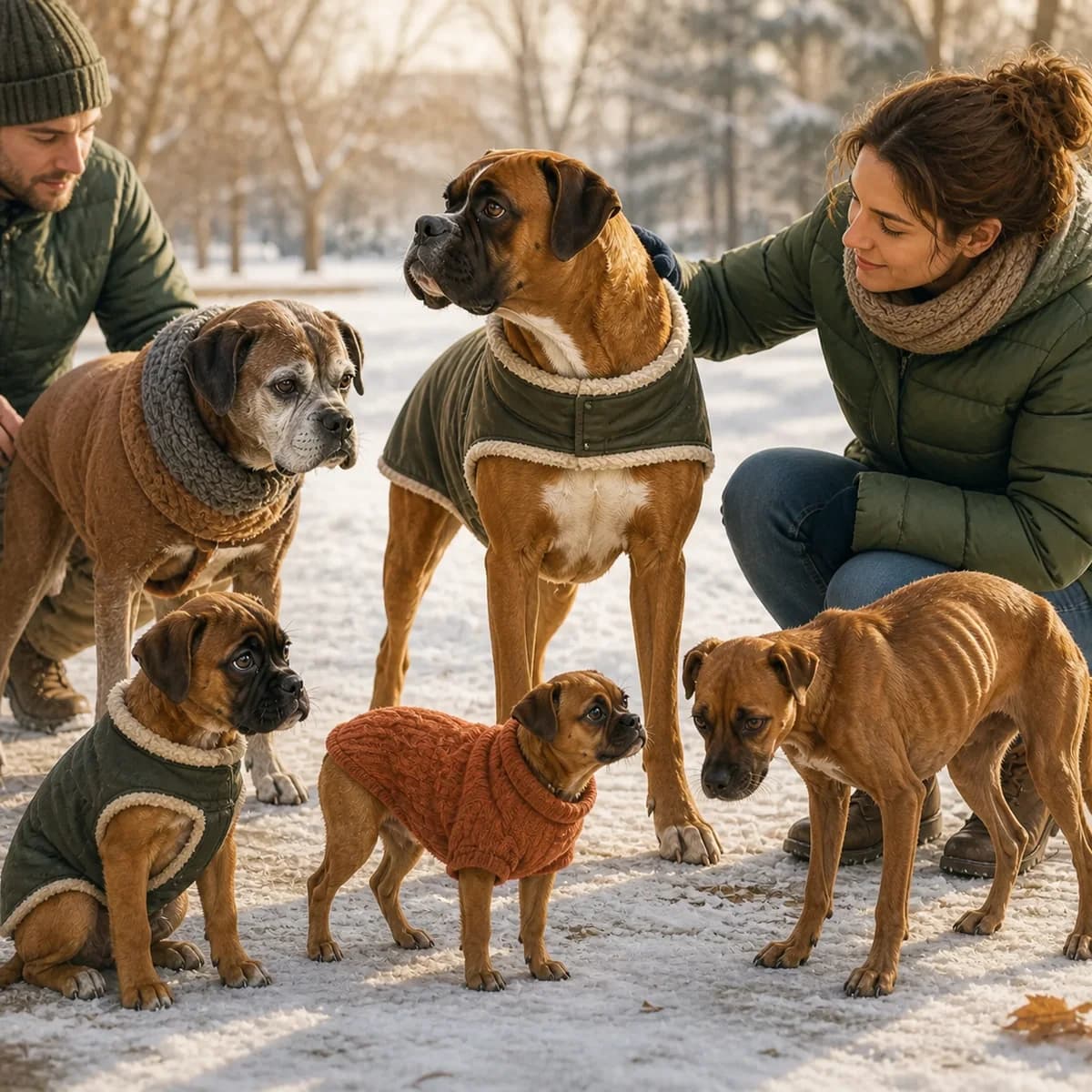 Illustration éditoriale originale créée pour l’article « Le chien et le froid »