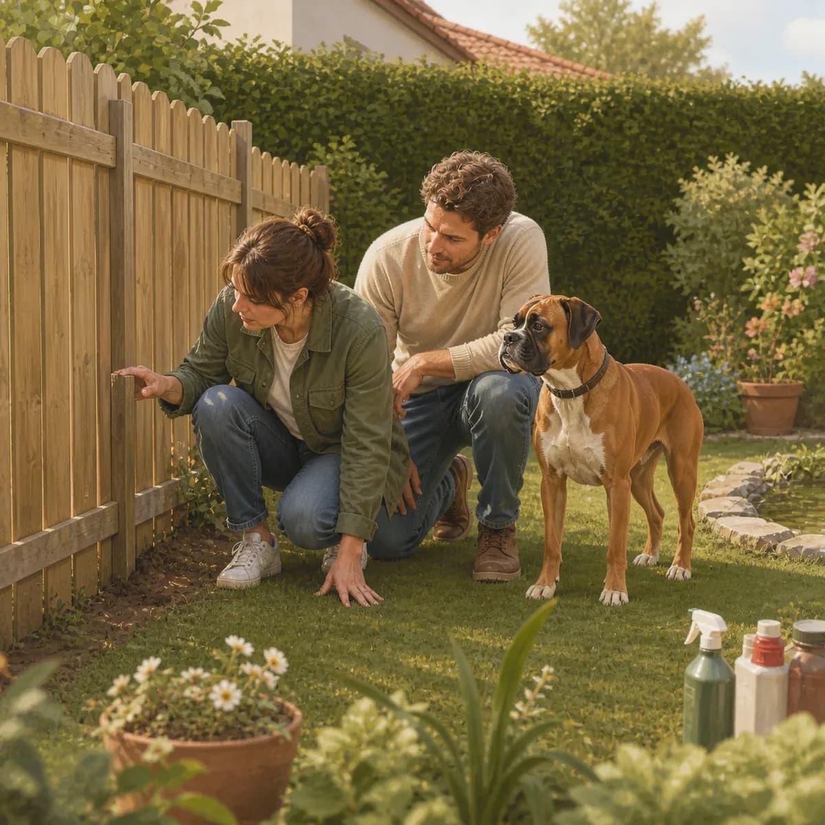Illustration éditoriale originale créée pour l’article « Le chien et le jardin »