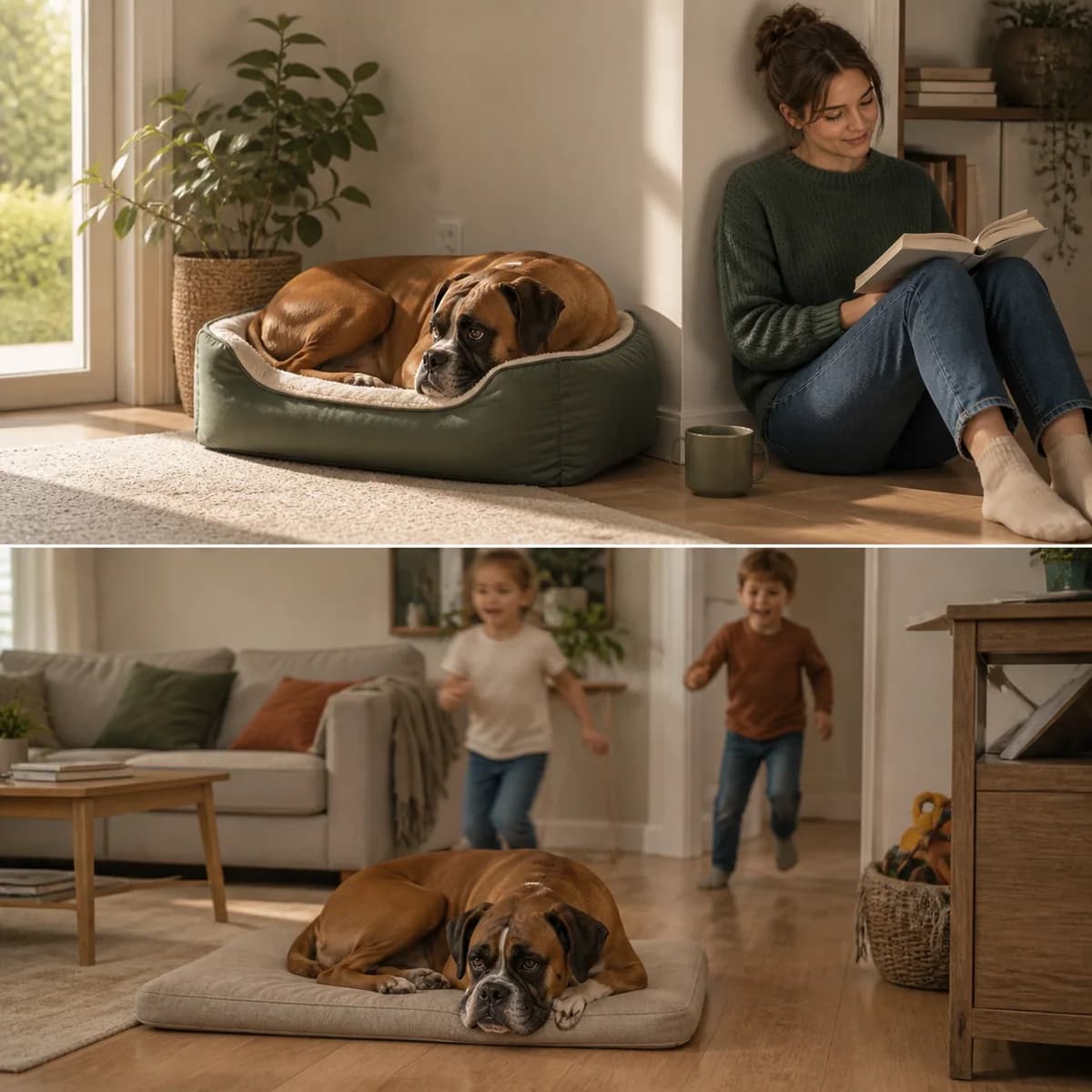 Illustration éditoriale originale créée pour l’article « Le couchage : où et comment installer son chien »
