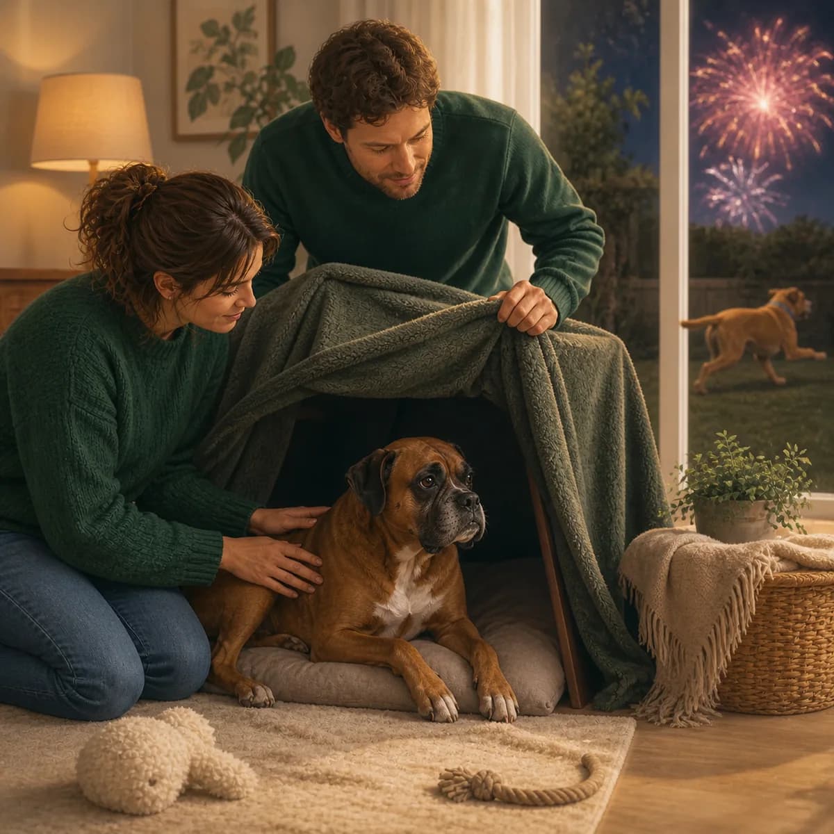 Illustration éditoriale originale créée pour l’article « Feux d’artifice : préparer la soirée »