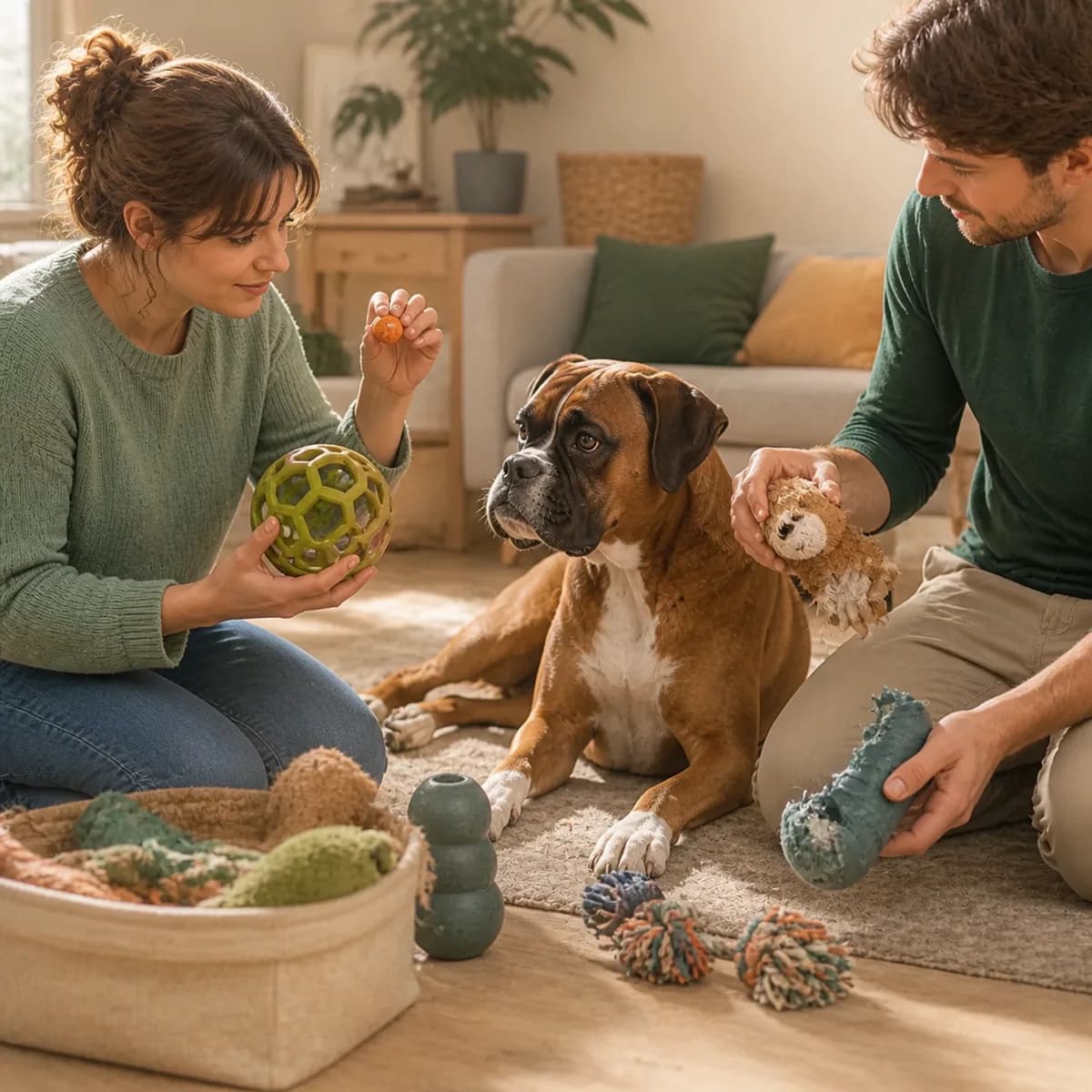 Illustration éditoriale originale créée pour l’article « Choisir les jouets de son chien »