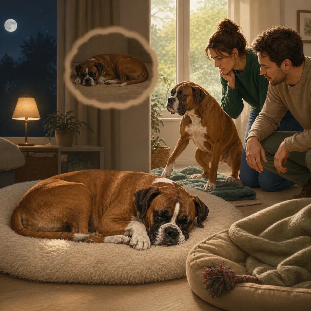 Illustration éditoriale originale créée pour l’article « Les nuits du chien »