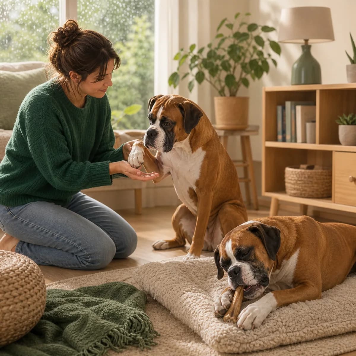 Illustration éditoriale originale créée pour l’article « Occuper son chien à la maison »