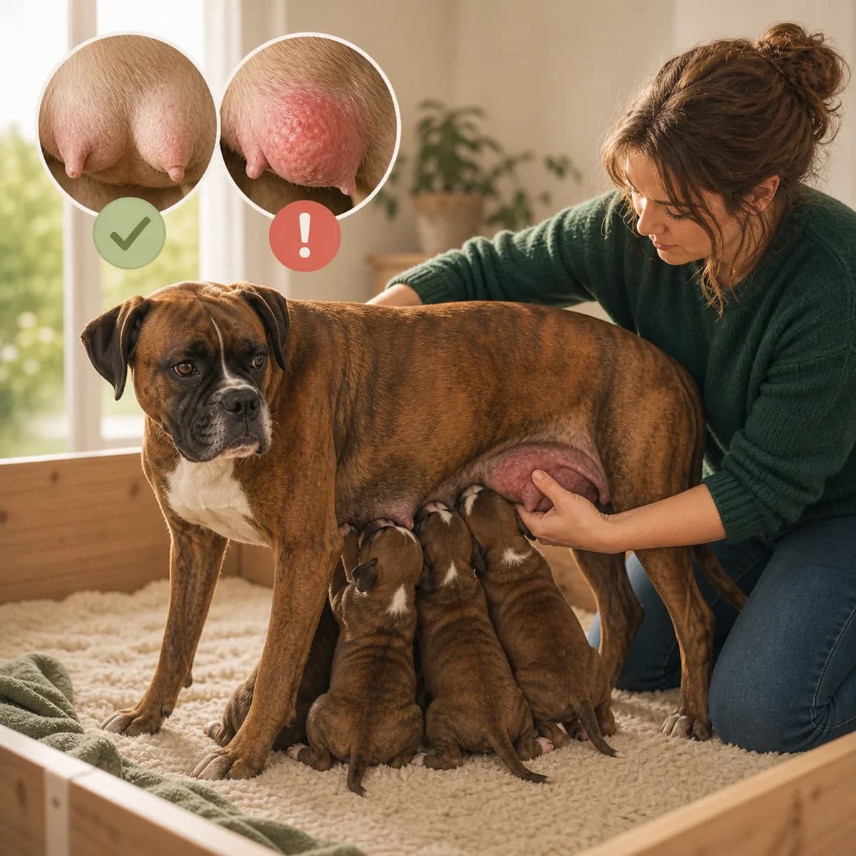 Illustration éditoriale originale créée pour l’article « Les mamelles pendant l’allaitement »