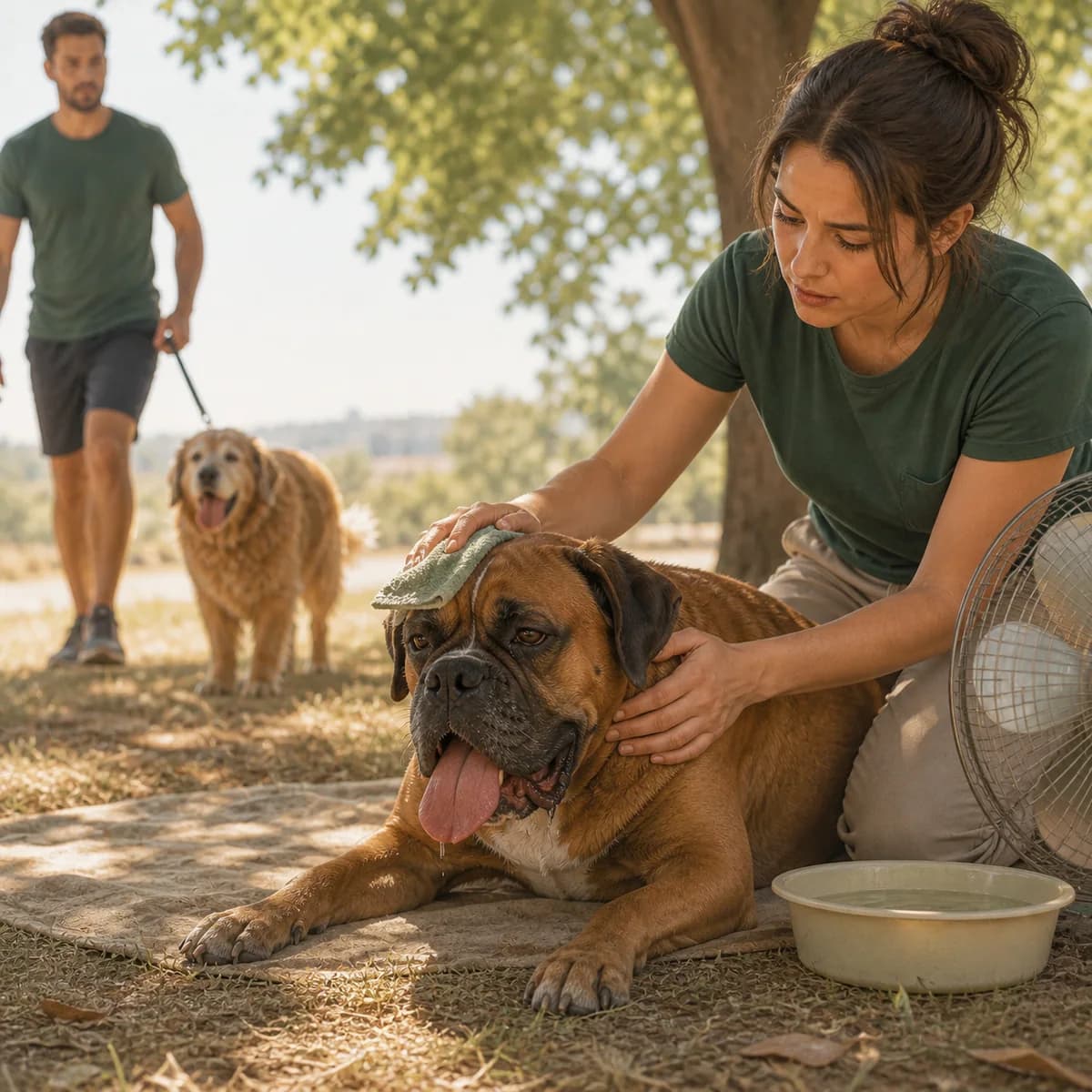 Illustration éditoriale originale créée pour l’article « Le chien qui supporte mal la chaleur »