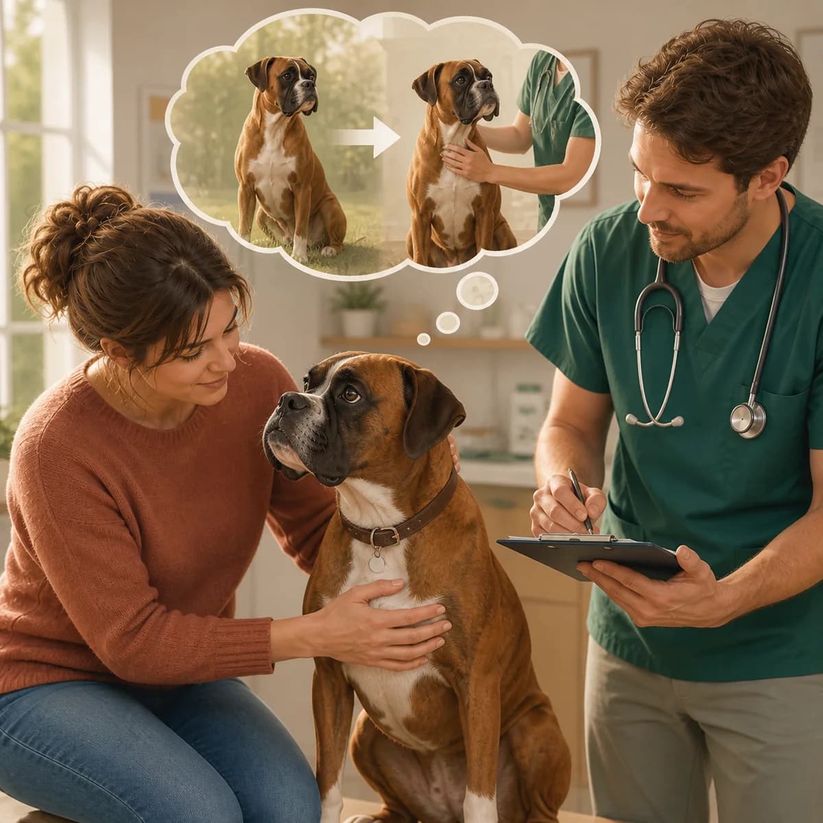 Illustration éditoriale originale créée pour l’article « Les bilans de dépistage chez le chien adulte »