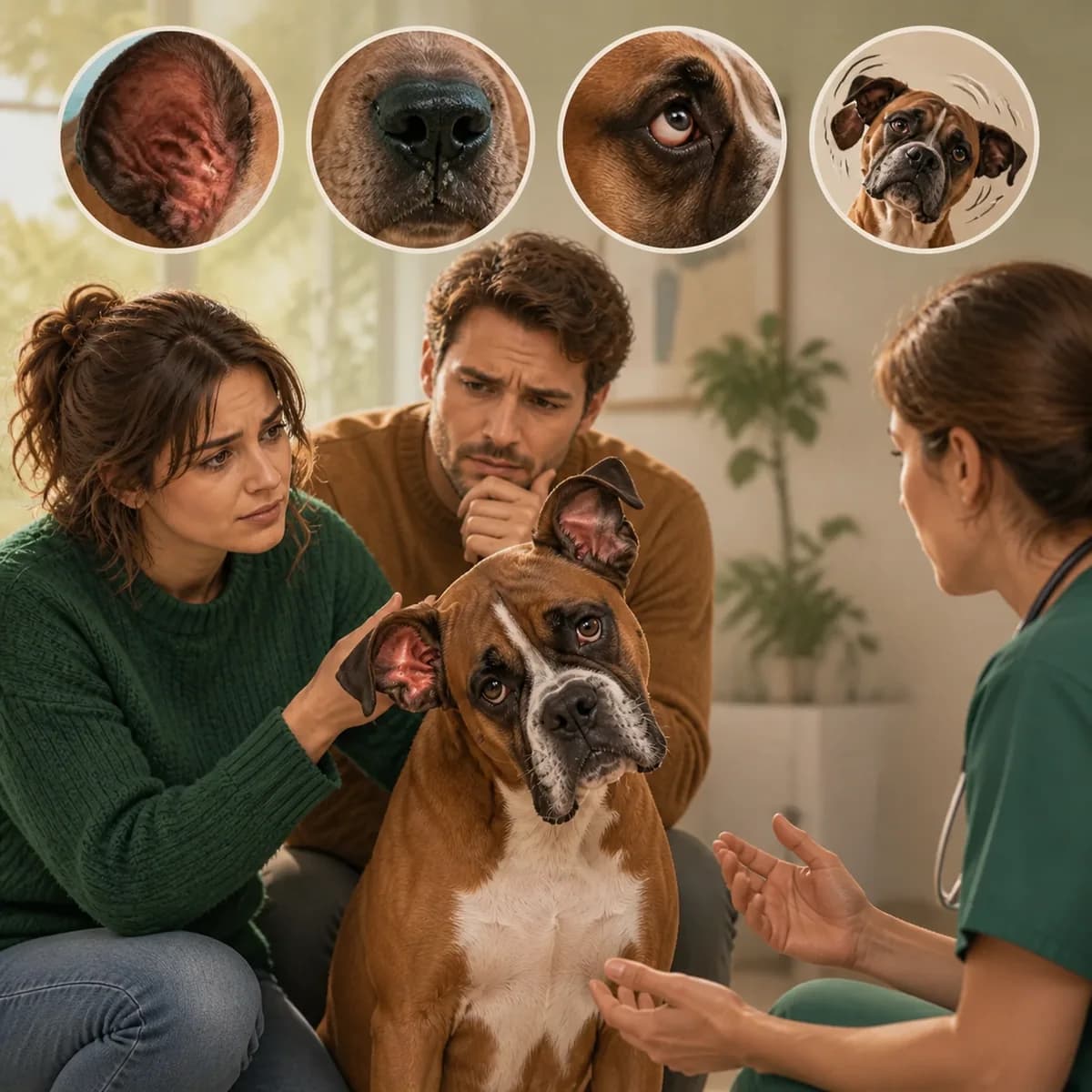 Illustration éditoriale originale créée pour l’article « Les oreilles du chien : quand s’inquiéter »