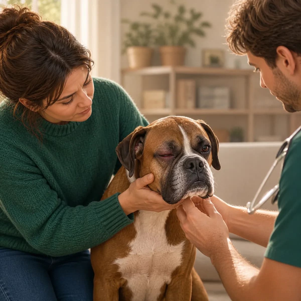Illustration éditoriale originale créée pour l’article « Les yeux du chien : les signes à ne pas laisser passer »