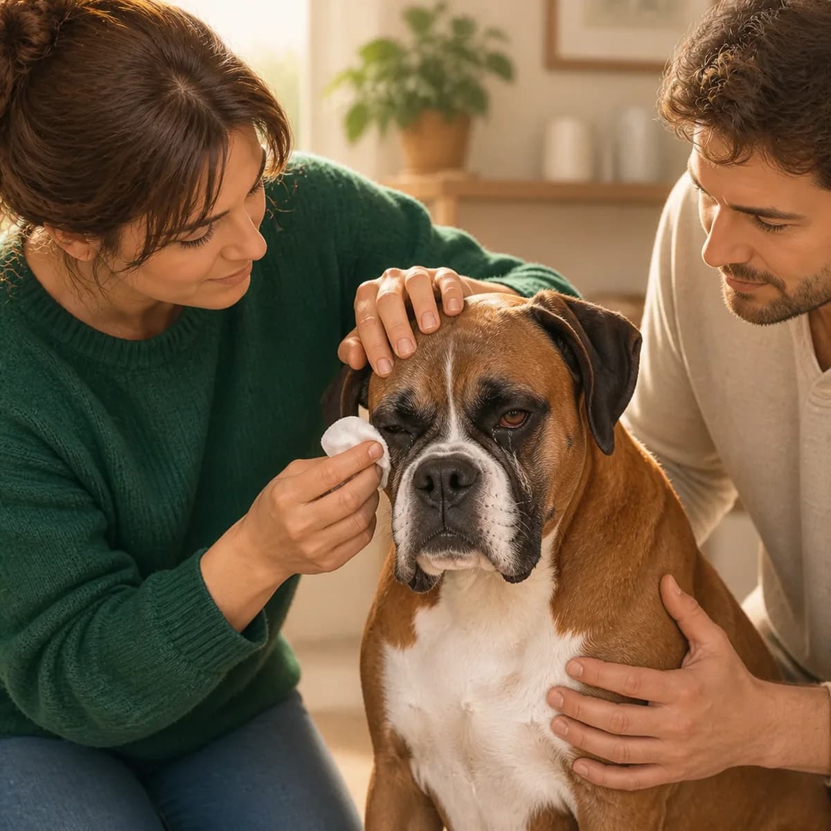 Illustration éditoriale originale créée pour l’article « Mon chien a les yeux qui coulent »