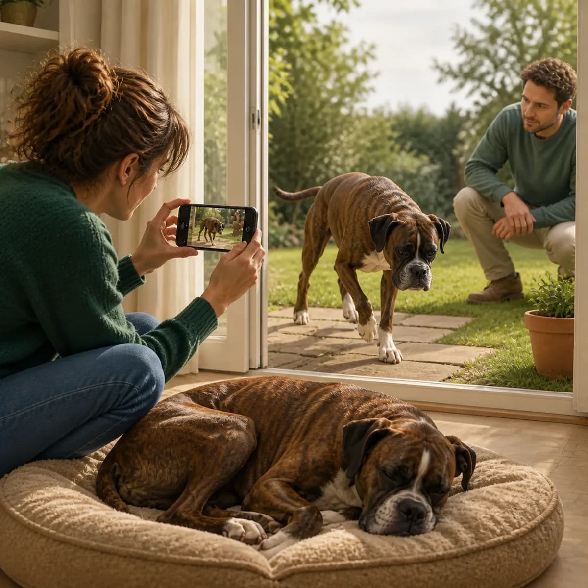 Illustration éditoriale originale créée pour l’article « Mon chien boite : ce qu’il faut observer »