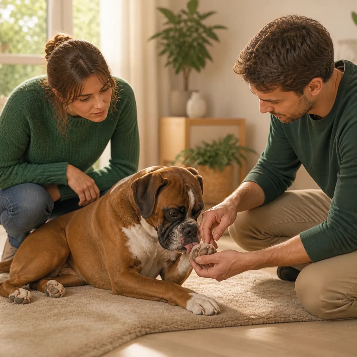 Illustration éditoriale originale créée pour l’article « Mon chien se lèche les pattes »
