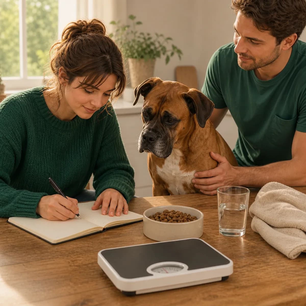 Illustration éditoriale originale créée pour l’article « Tenir un carnet de santé pour son chien : par quoi commencer »