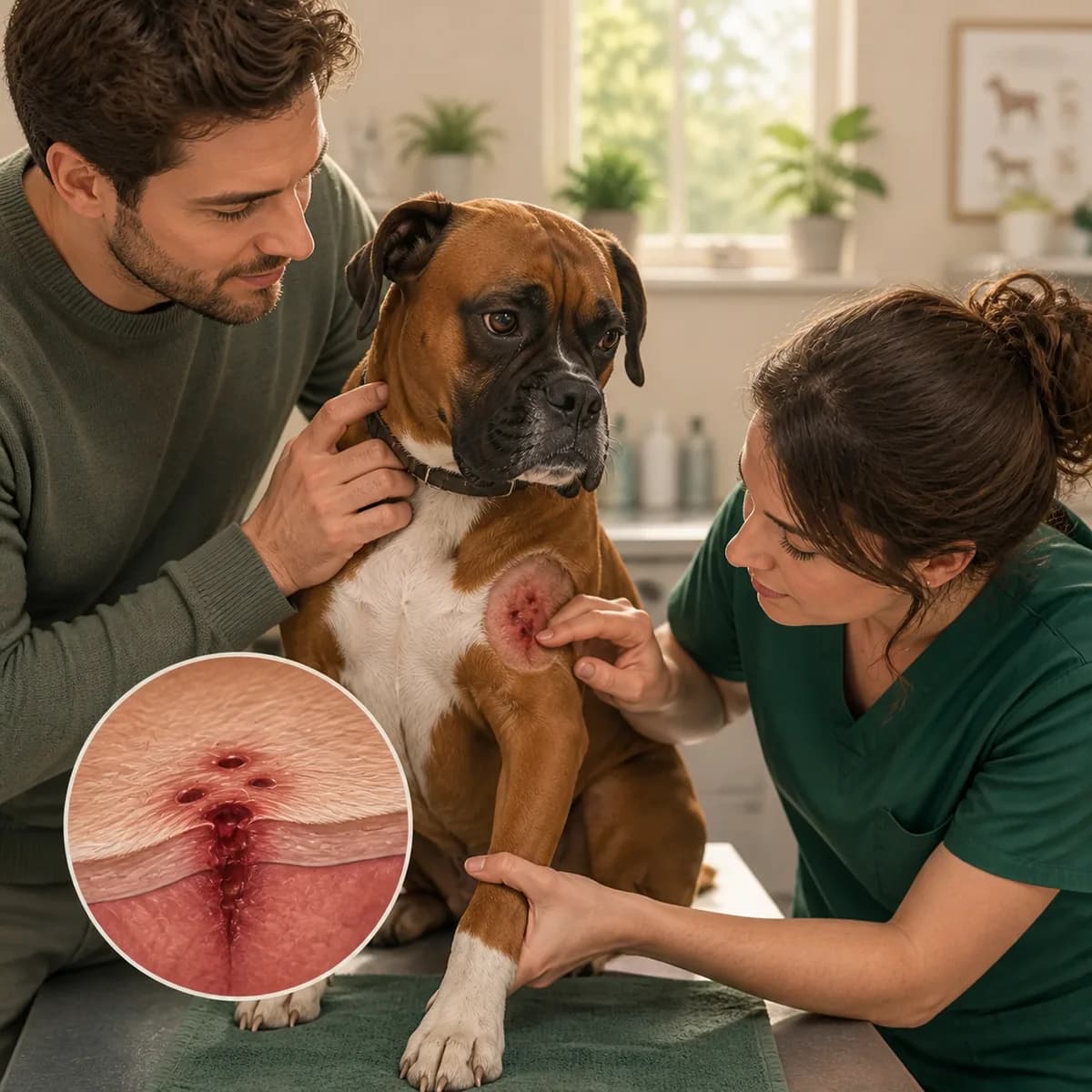 Illustration éditoriale originale créée pour l’article « Après une morsure d’un autre chien »